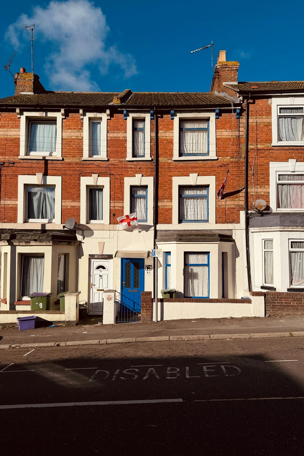 A row of red-brick terraced houses