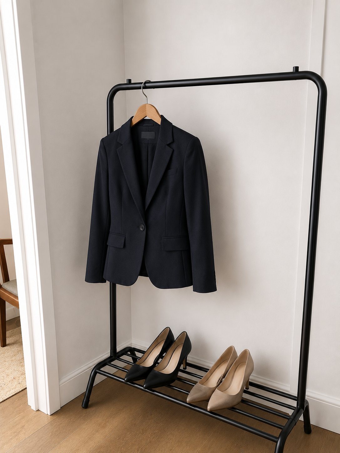 Clothes rail & storage